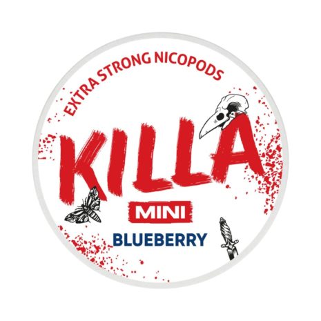 Killa Blueberry Nicotine Pouches – Mini – 16mg/g (8mg per pouch) – 30 pouches