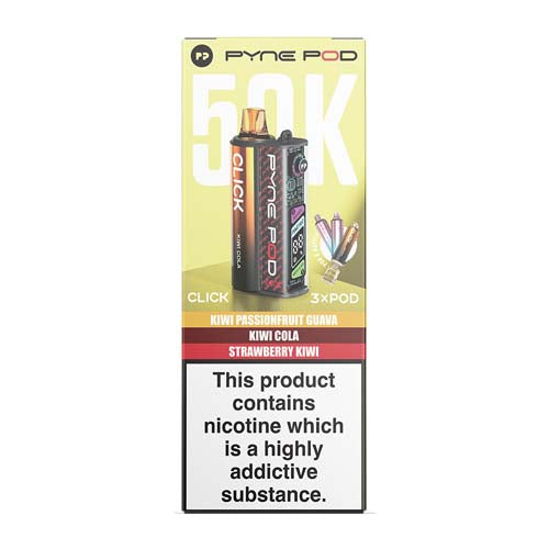 Pyne Pod Click 50K Kiwi Edition prefilled pod vape kit box – 20mg