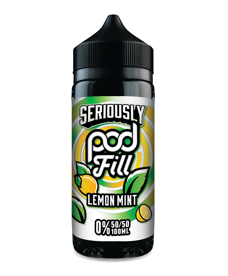 Seriously Pod Fill Lemon Mint 100ml shortfill e-liquid – 0mg