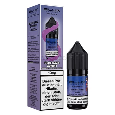 ELUX Legend Blue Razz Gummy 10mg nic salt e-liquid 10ml