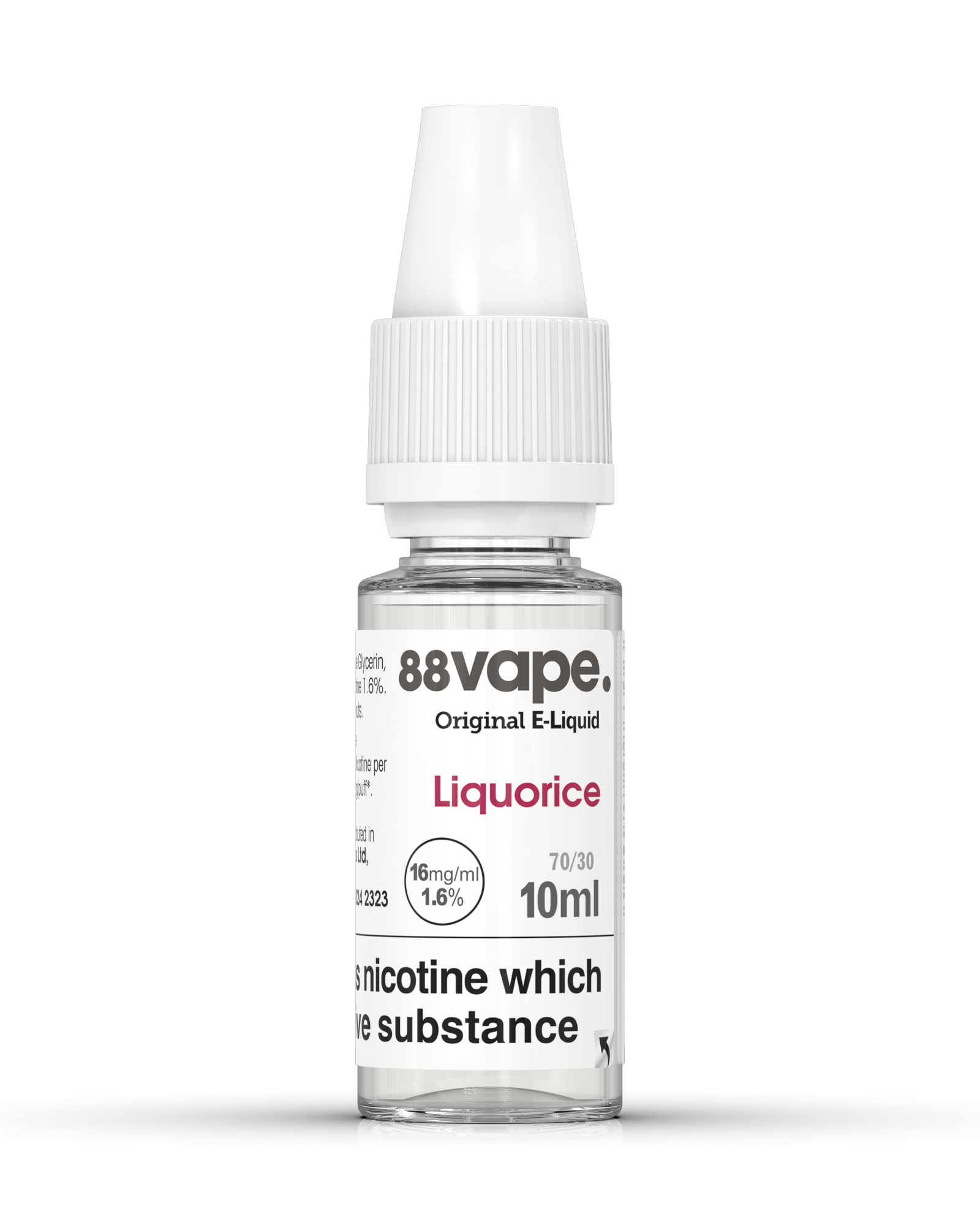 88Vape Liquorice E-Liquid 10ml – 16mg bottle
