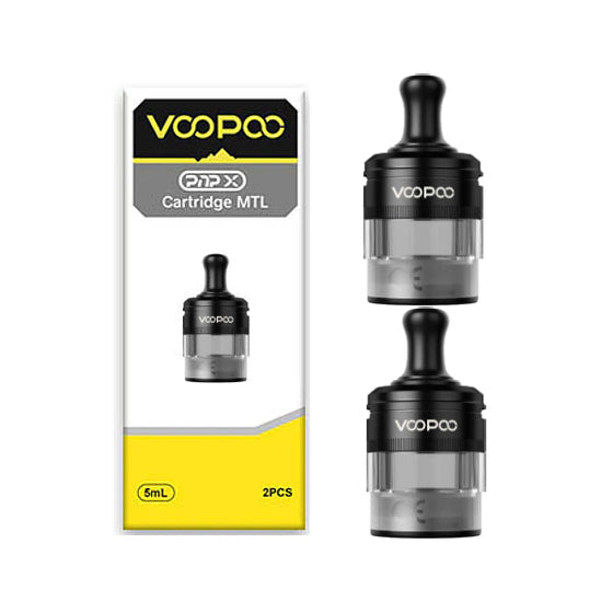 VOOPOO PnP-X XL 5ml Empty Replacement Pod Cartridges (Pack of 2) – MTL Black shell · XL 5ml · Pack of 2