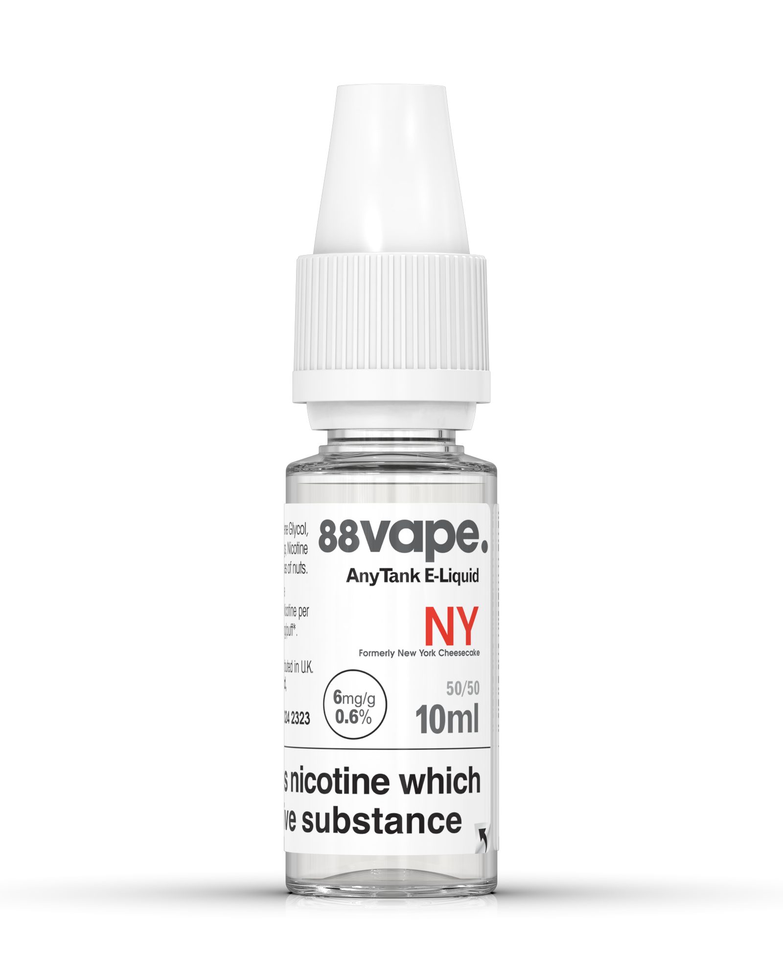 88Vape New York Cheesecake E-Liquid 10ml - 6mg bottle