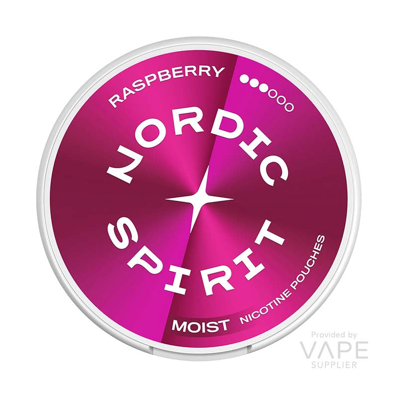 Nordic Spirit Raspberry Nicotine Pouches – Strong (3/4) – 9mg per pouch – 20 pouches