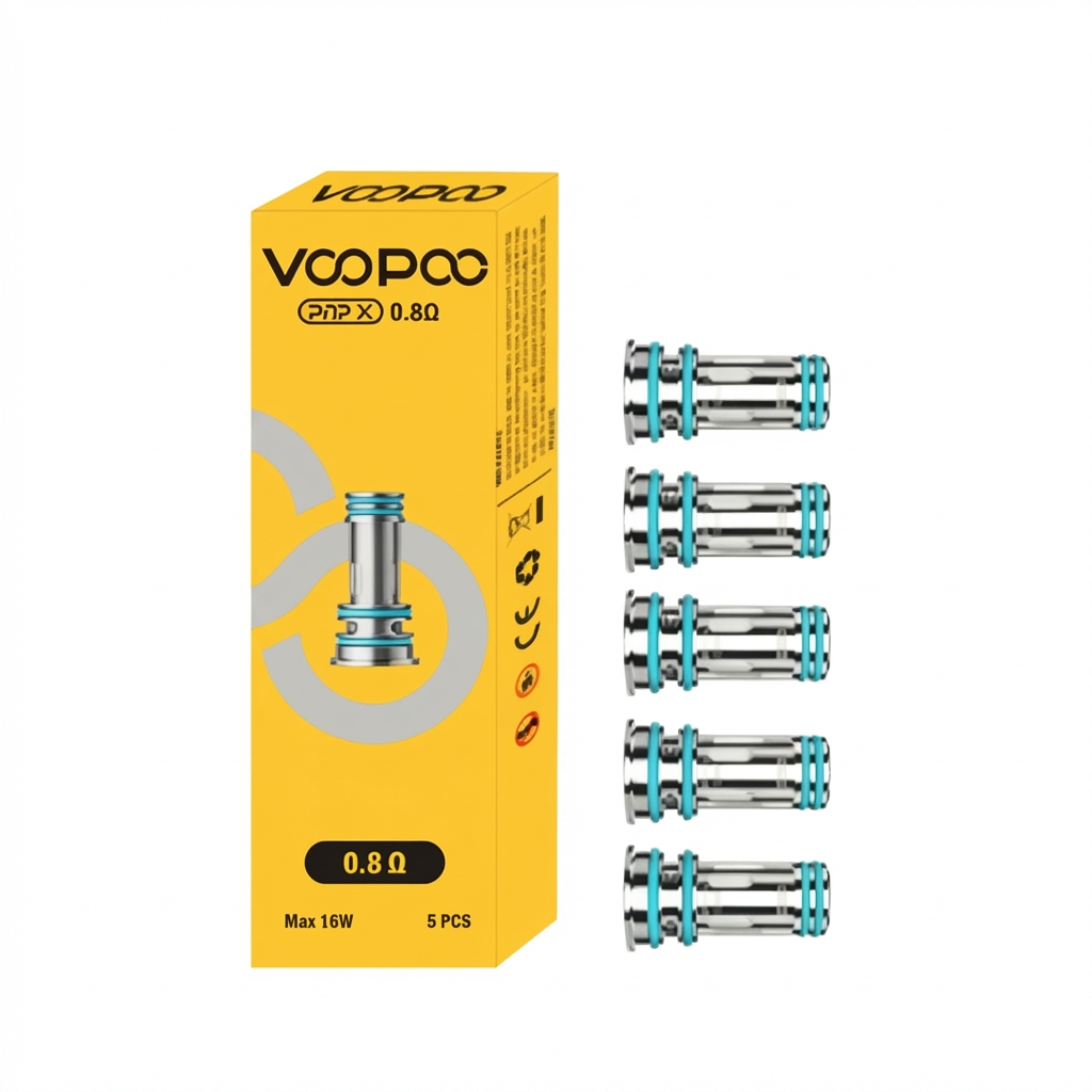 VOOPOO PnP X 0.8 ohm replacement coils sealed retail pack of 5