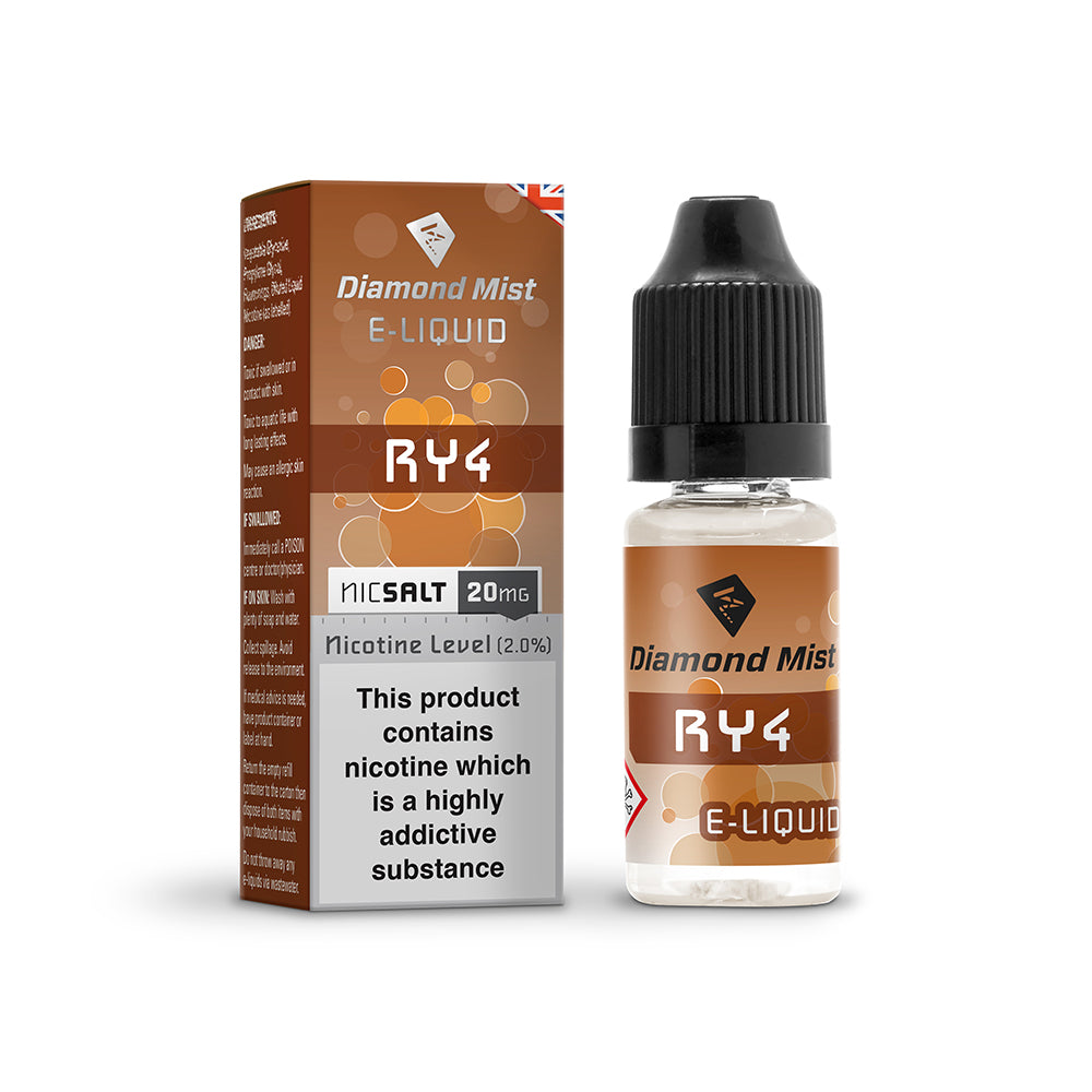 Diamond Mist RY4 nic salt e-liquid 10ml 20mg bottle