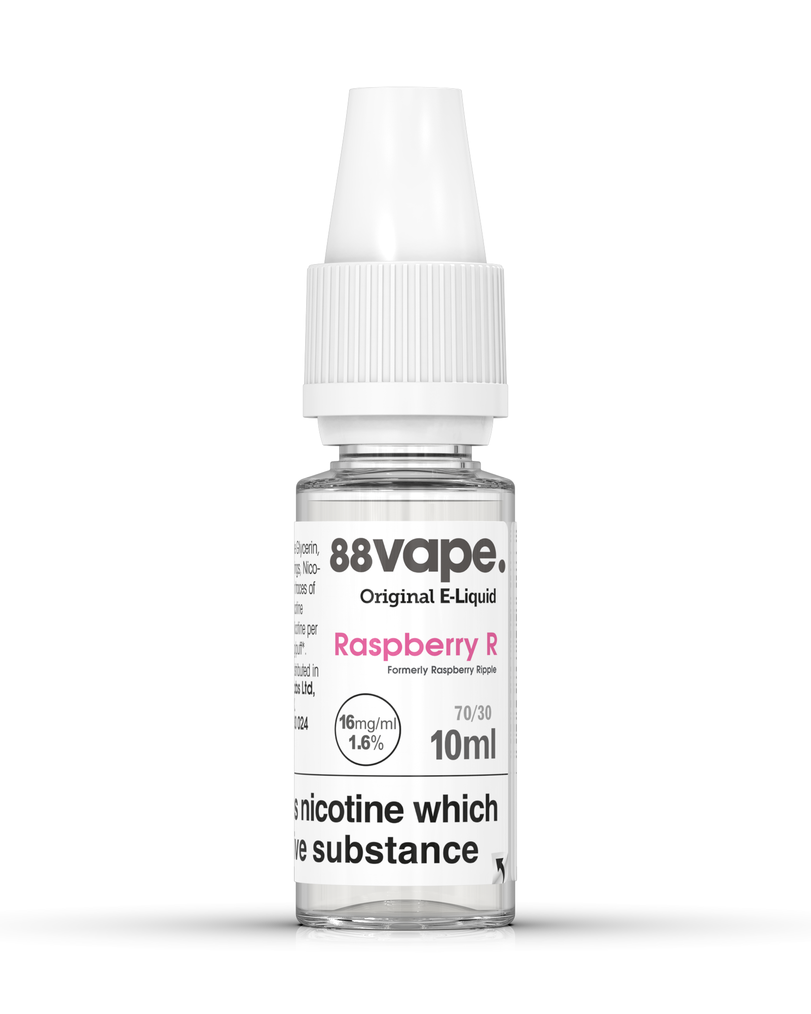 88Vape Raspberry R E-Liquid 10ml – 16mg bottle