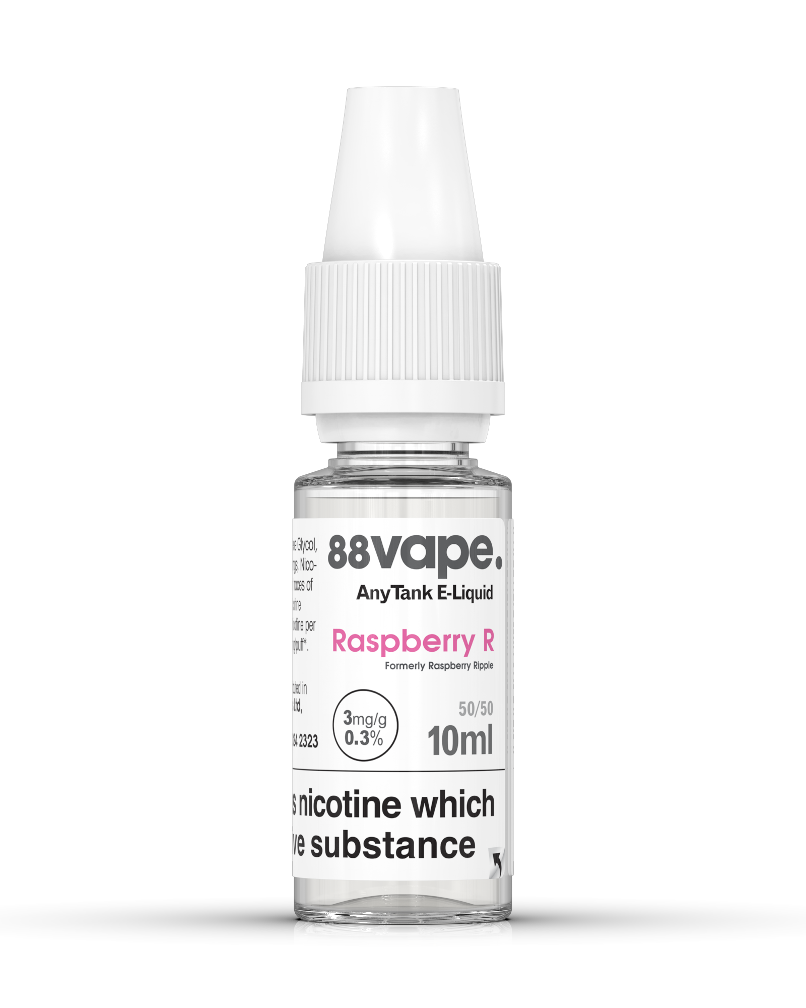 88Vape Raspberry R E-Liquid 10ml – 3mg bottle