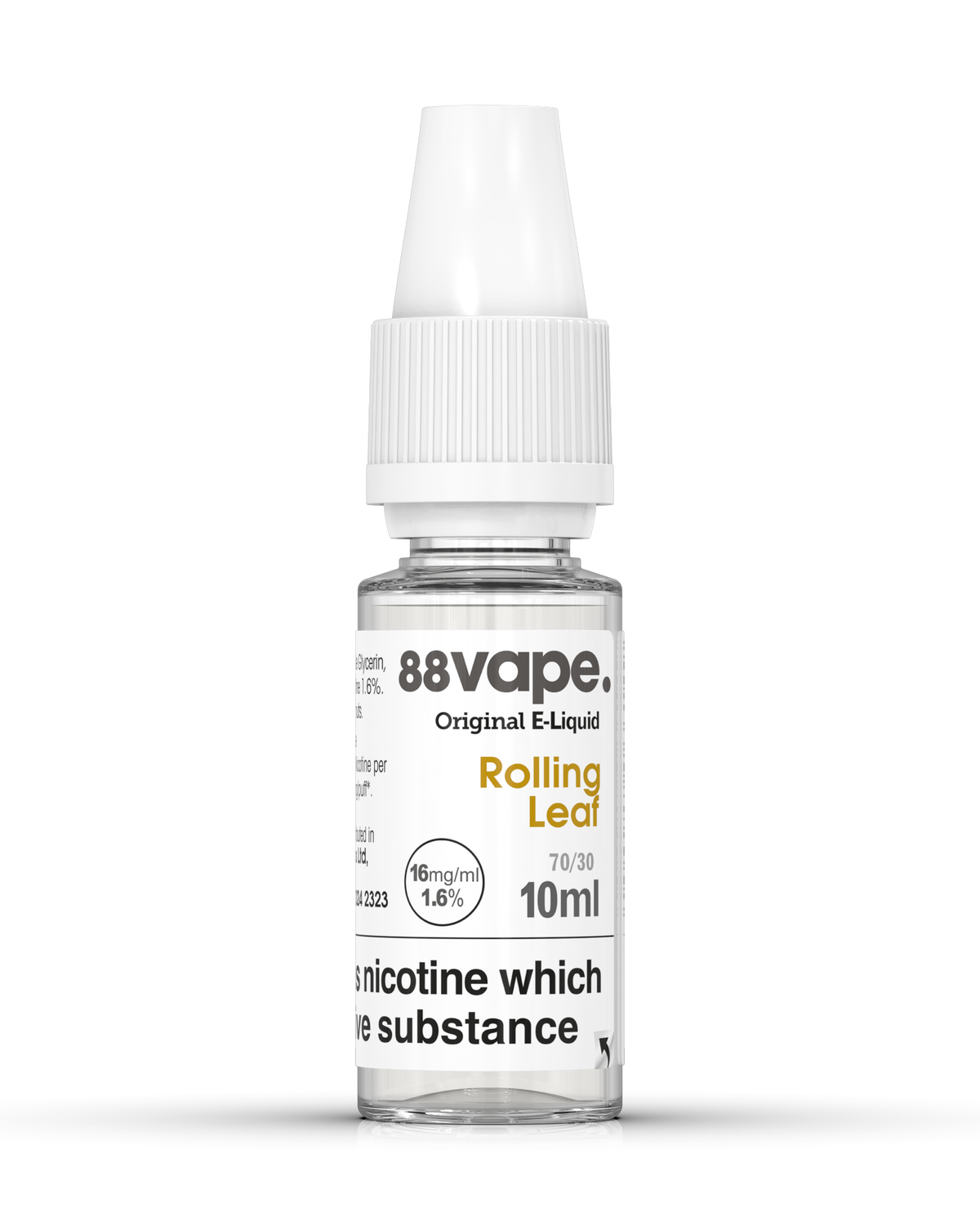 88Vape Rolling Leaf Tobacco E-Liquid 10ml – 16mg