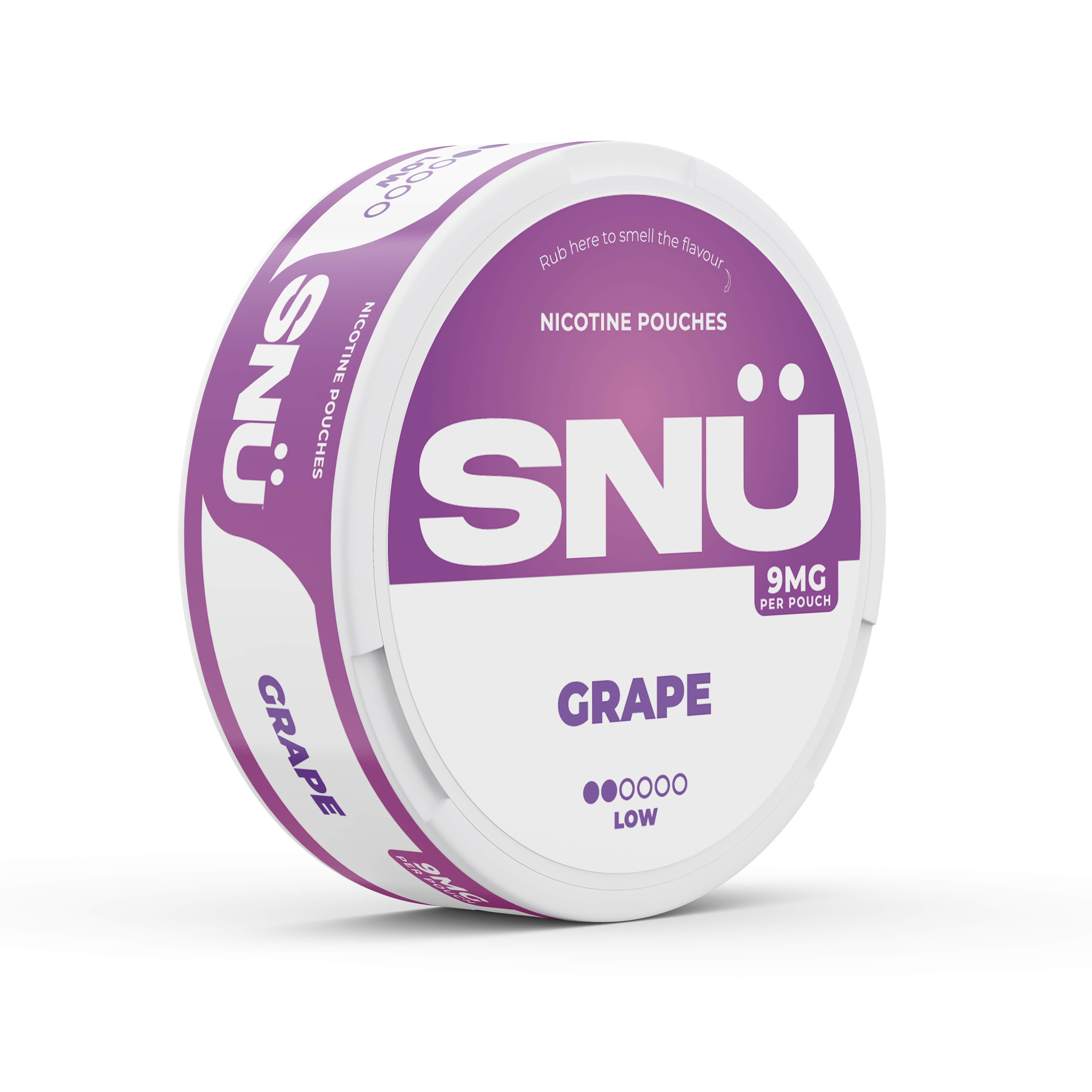 SNU Grape Nicotine Pouches – Low – 9mg per pouch