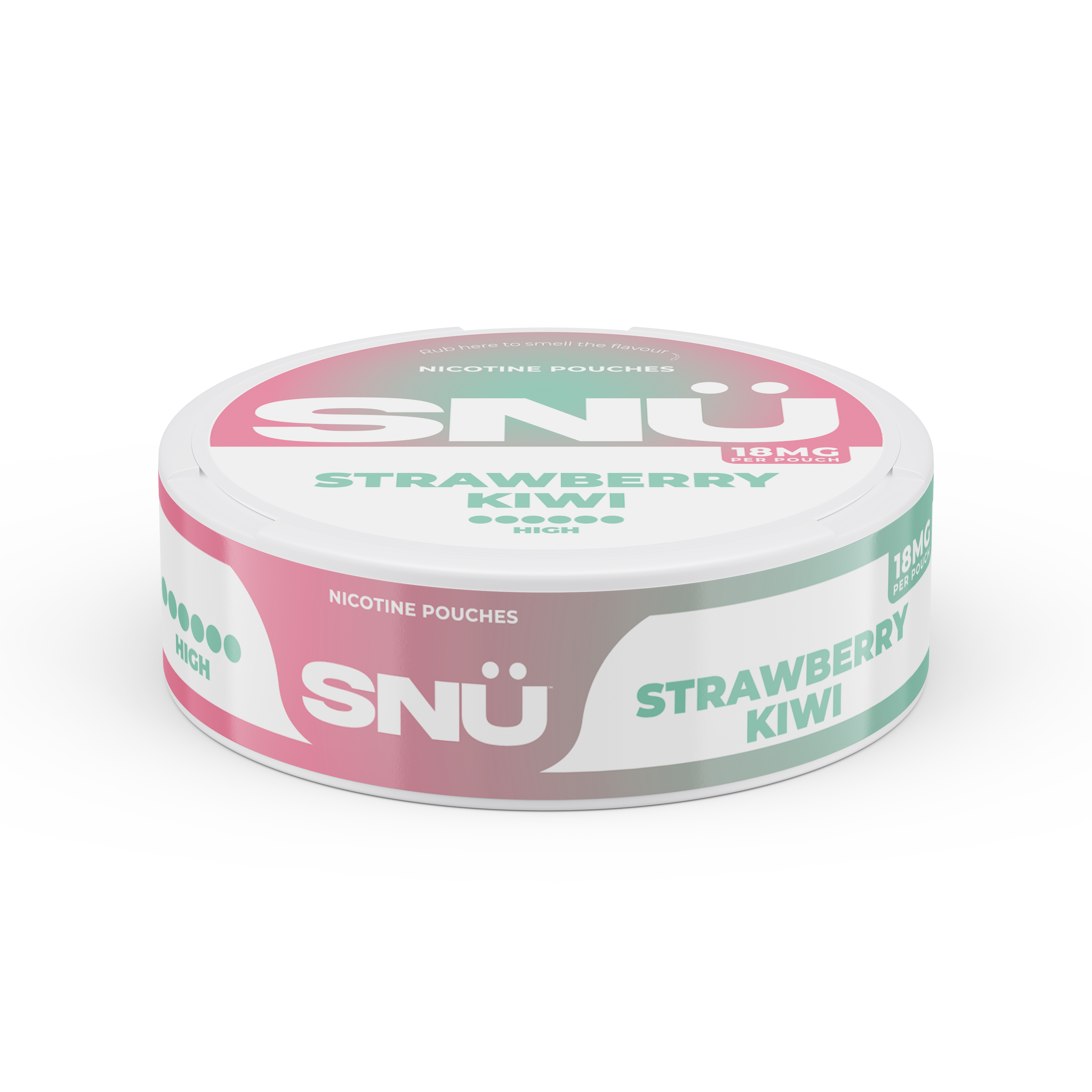 SNU Strawberry Kiwi Nicotine Pouches – High – 18mg per pouch