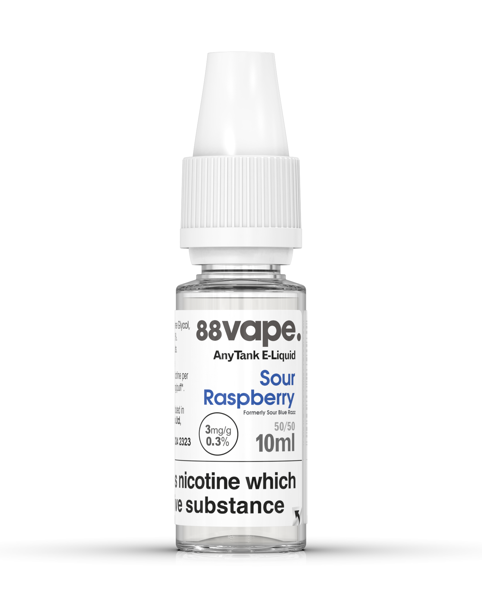 88Vape Sour Raspberry E-Liquid 10ml - 3mg bottle