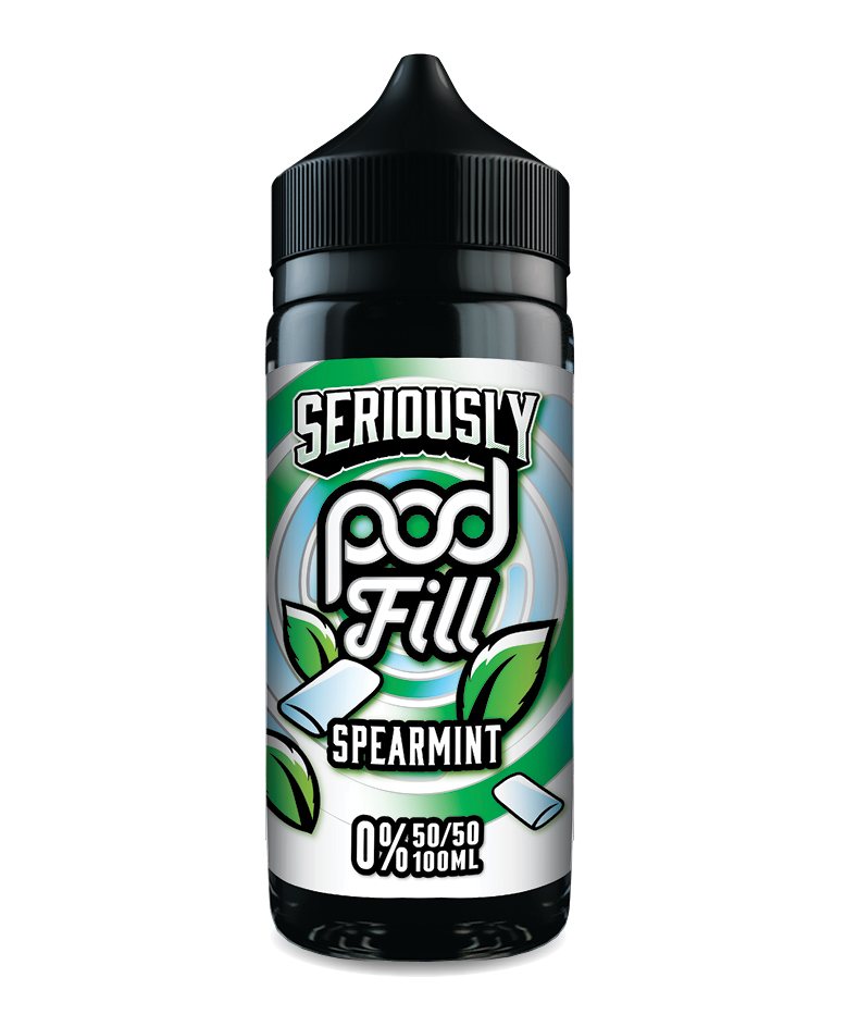 Seriously Pod Fill Spearmint 100ml shortfill e-liquid – 0mg