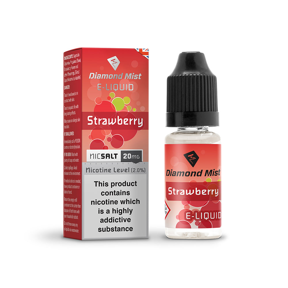 Diamond Mist Strawberry Nic Salt E-Liquid 10ml