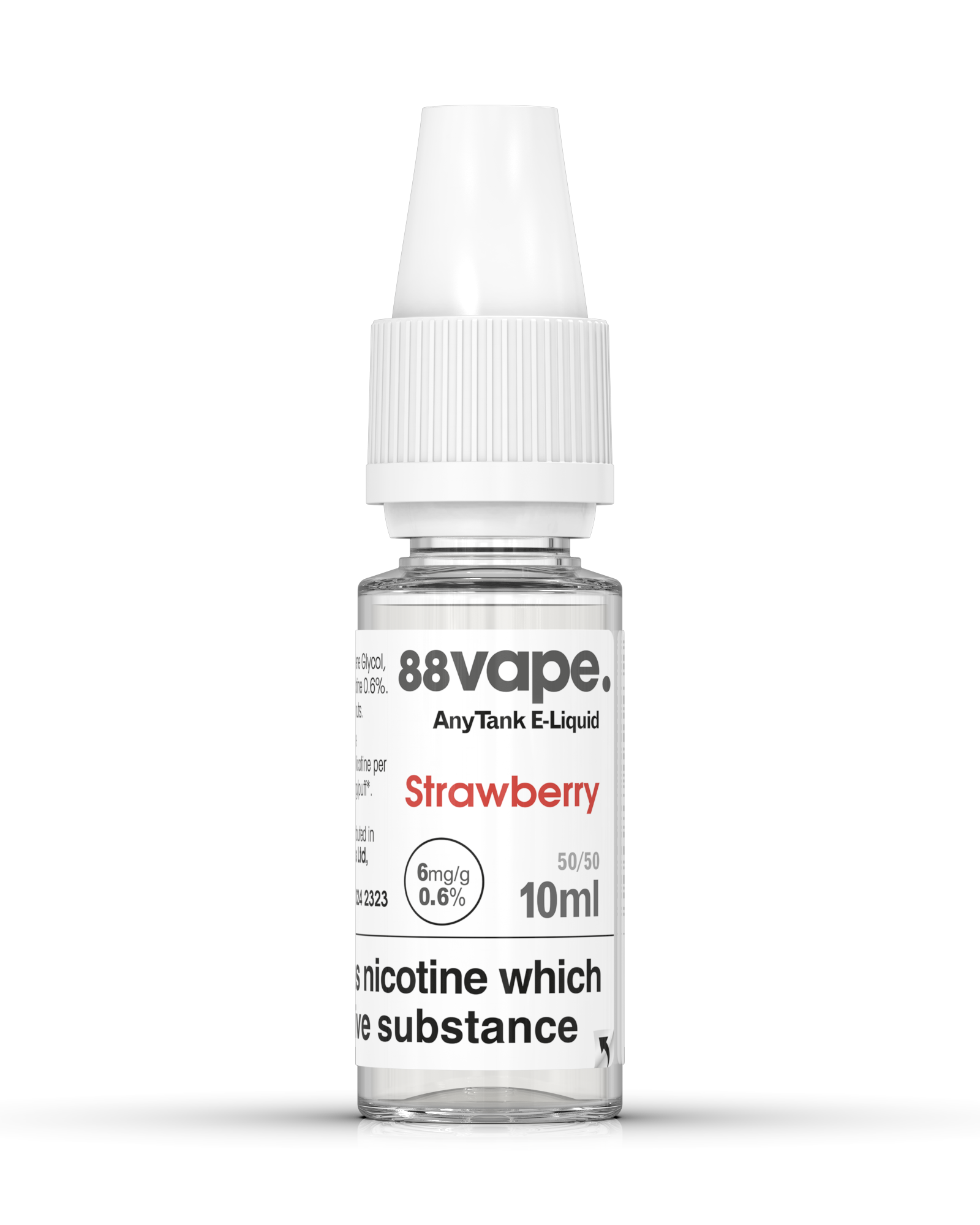 88Vape Strawberry E-Liquid 4 x 10ml – 6mg; official bottle image