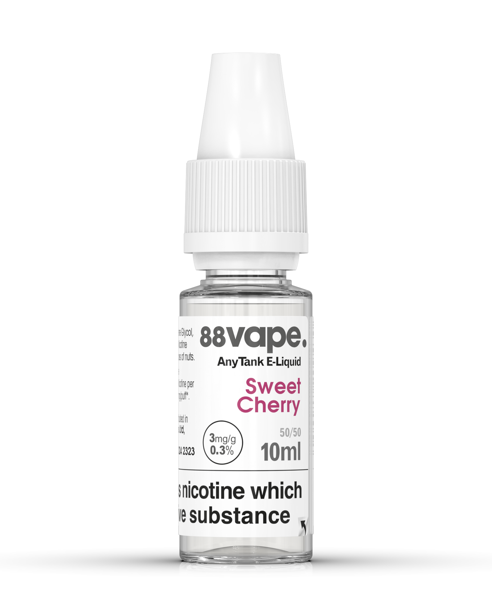 88Vape Sweet Cherry E-Liquid 10ml - 3mg bottle