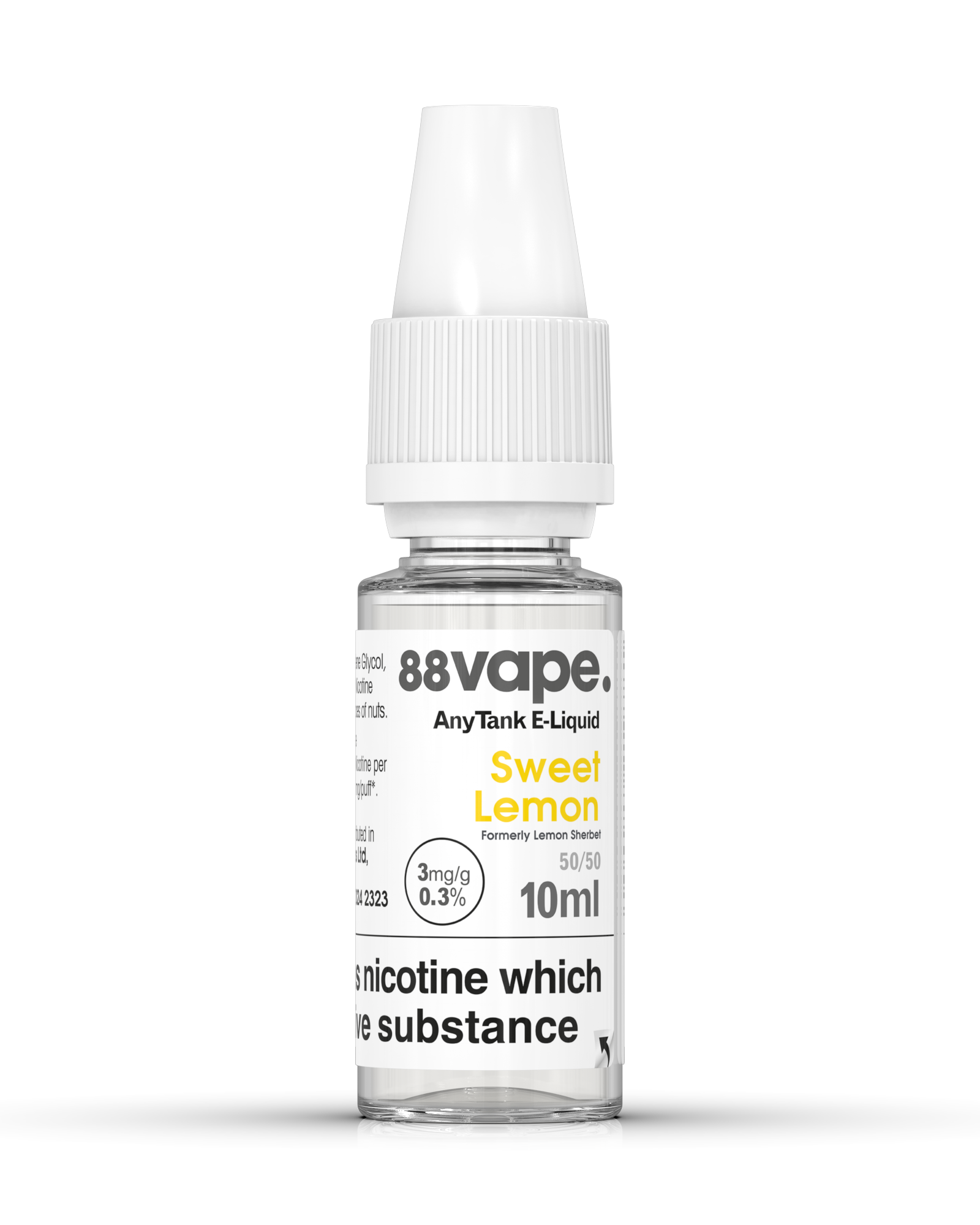 88Vape Sweet Lemon E-Liquid 10ml - 3mg bottle