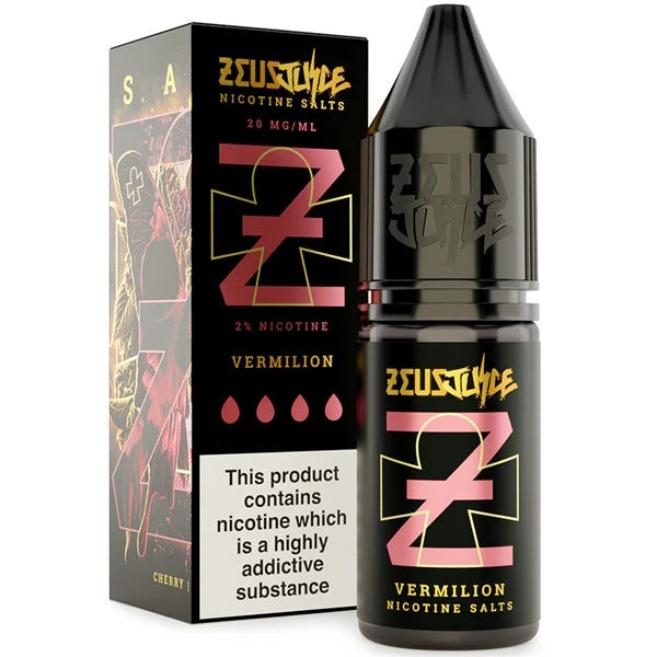 Zeus Juice Vermilion 20mg nic salt e-liquid 10ml bottle