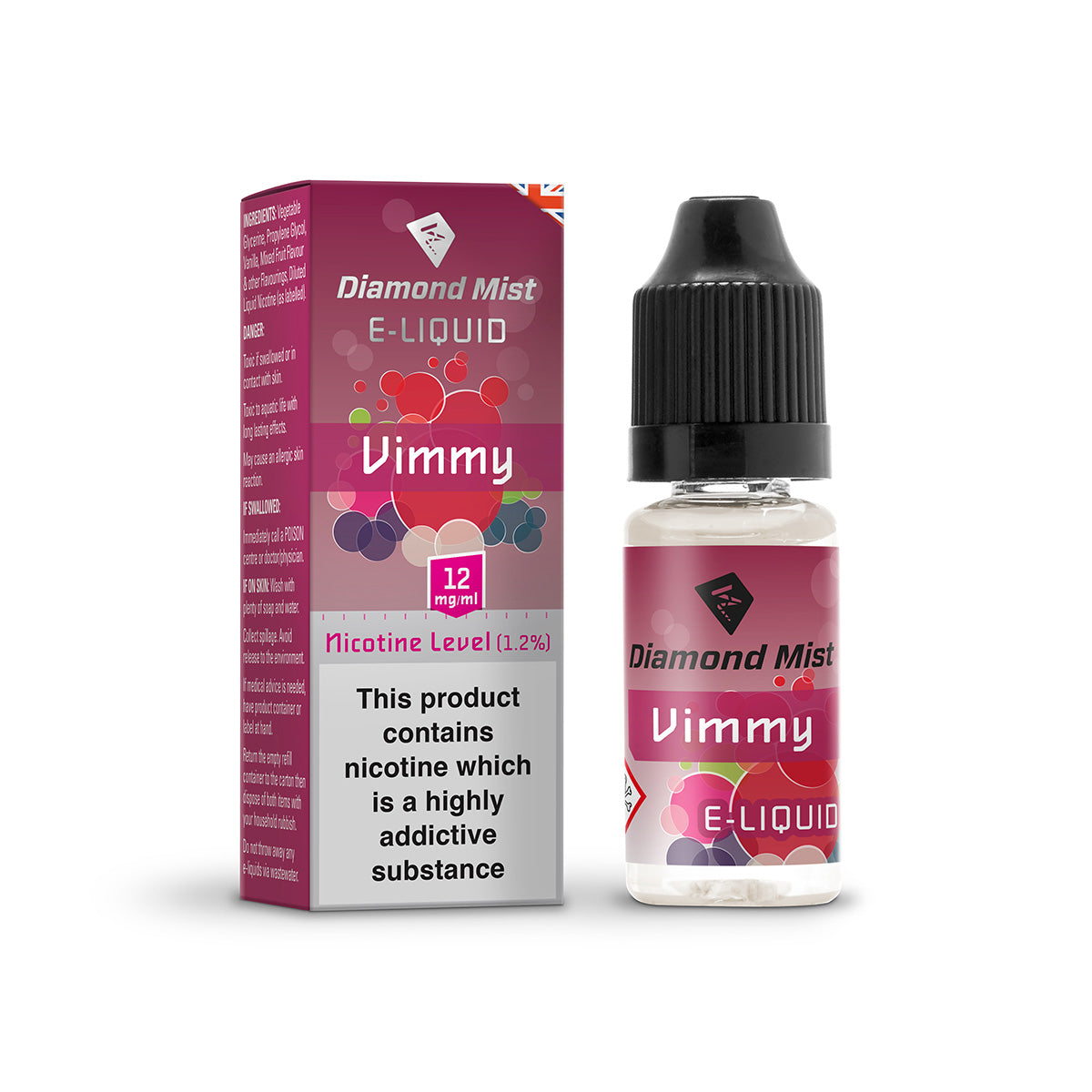 Diamond Mist Vimmy e-liquid 10ml 12mg bottle