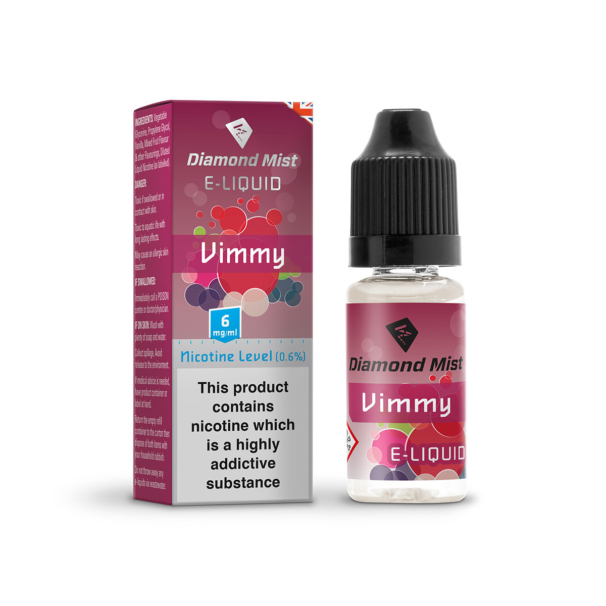 Diamond Mist Vimmy e-liquid 10ml 6mg bottle
