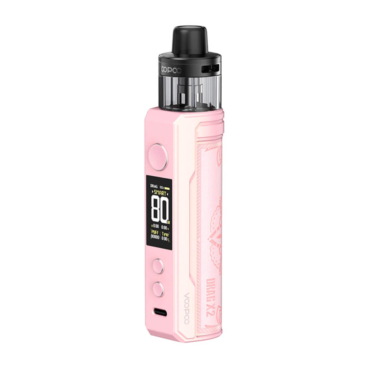 VOOPOO Drag X2 2ml TPD vape pod kit in Glow Pink - battery not included