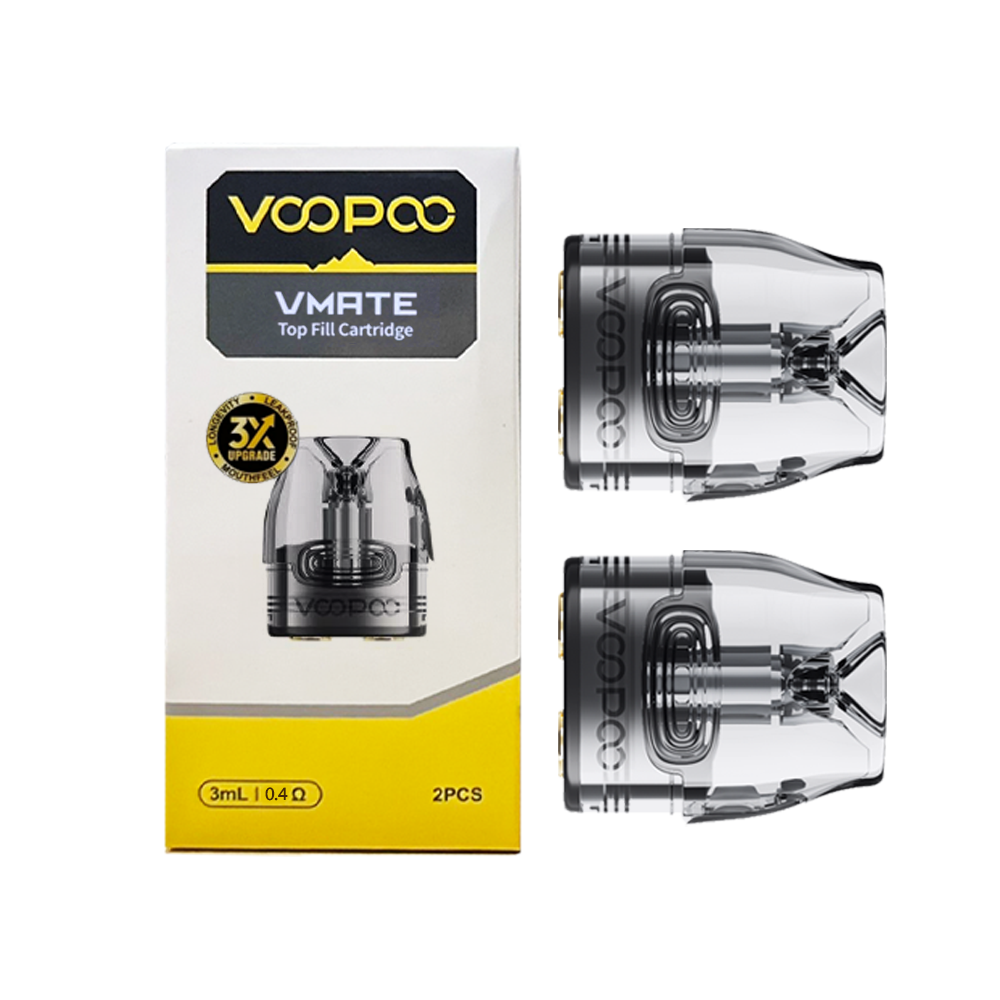 VOOPOO VMATE Top-Fill XL 3ml Replacement Pods 0.4Ω (Pack of 2) product pack