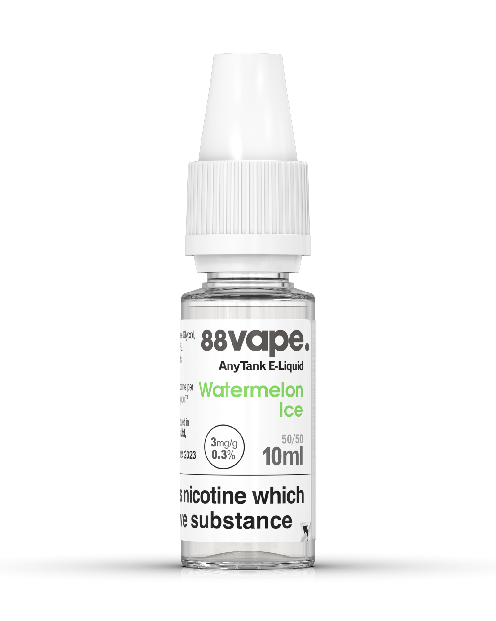 88Vape Watermelon Ice 3mg e-liquid 10ml bottle