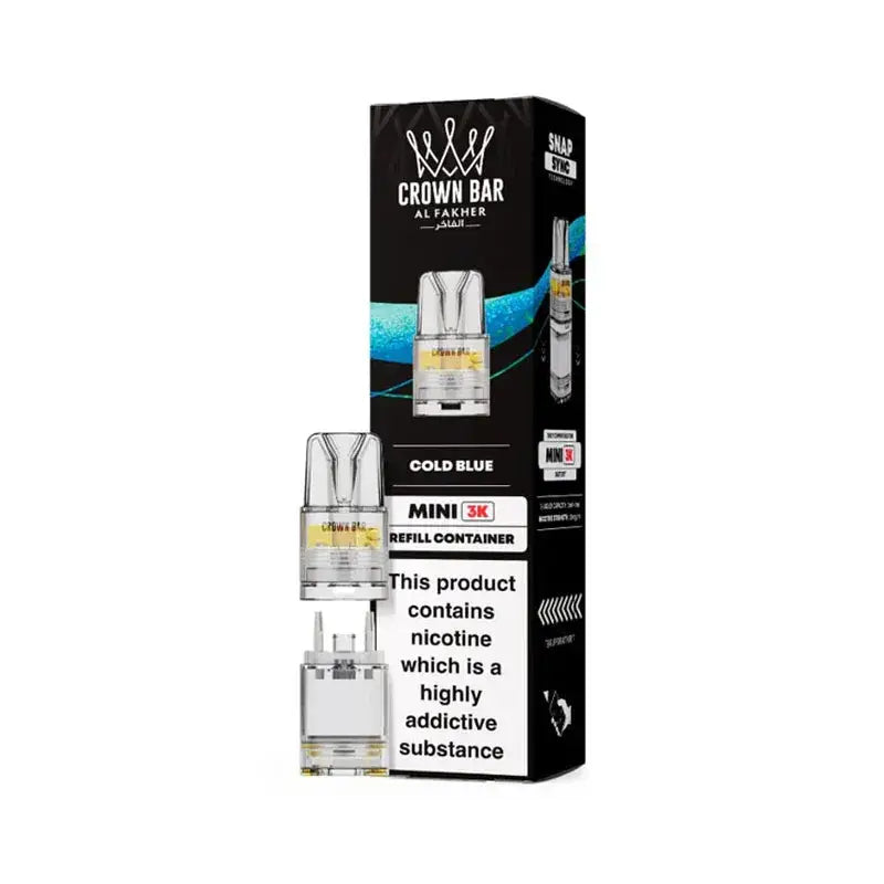 Al Fakher Crown Bar Mini 3K Cold Blue Pod & Refill 20mg