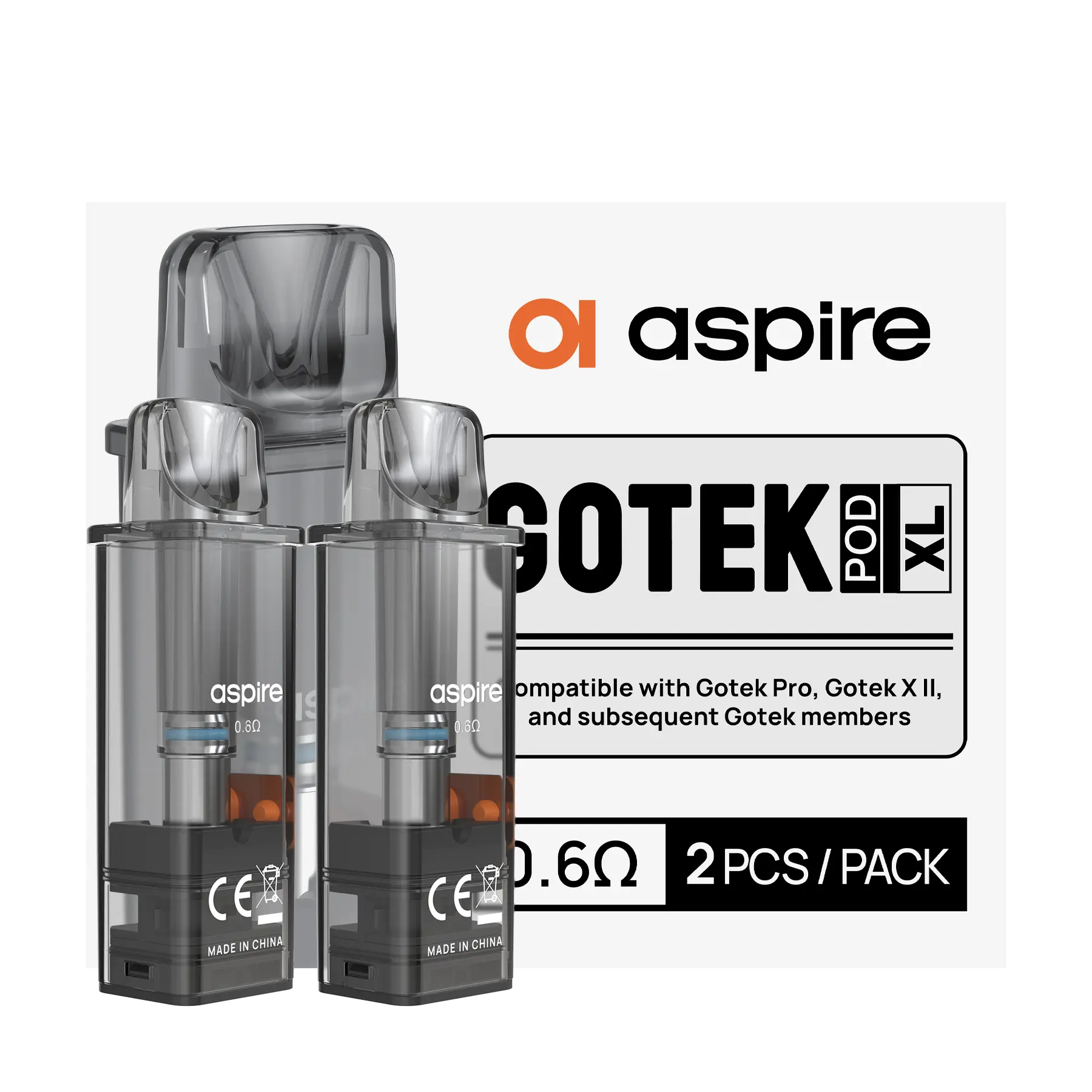 Aspire Gotek XL 4.5ml Replacement Pods 0.6Ω (Pack of 2)