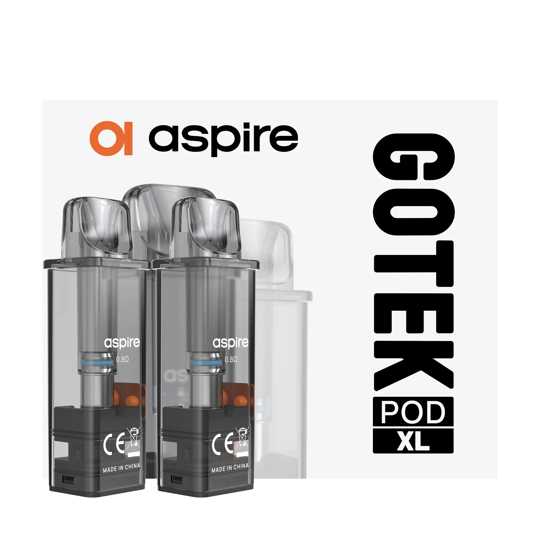 Aspire Gotek XL 4.5ml Replacement Pods 0.8Ω (Pack of 2)