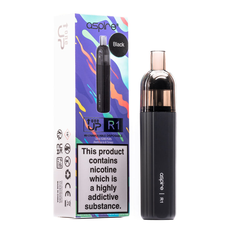 Aspire One Up R1 Disposable Vape Kit - Black Aspire One Up R1 Disposable Vape Kit - Black