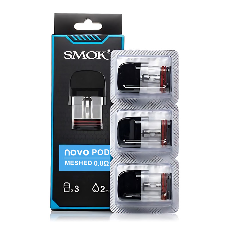 SMOK Novo Mesh Replacement Pods 0.8Ω 2ml (Pack of 3) product pack