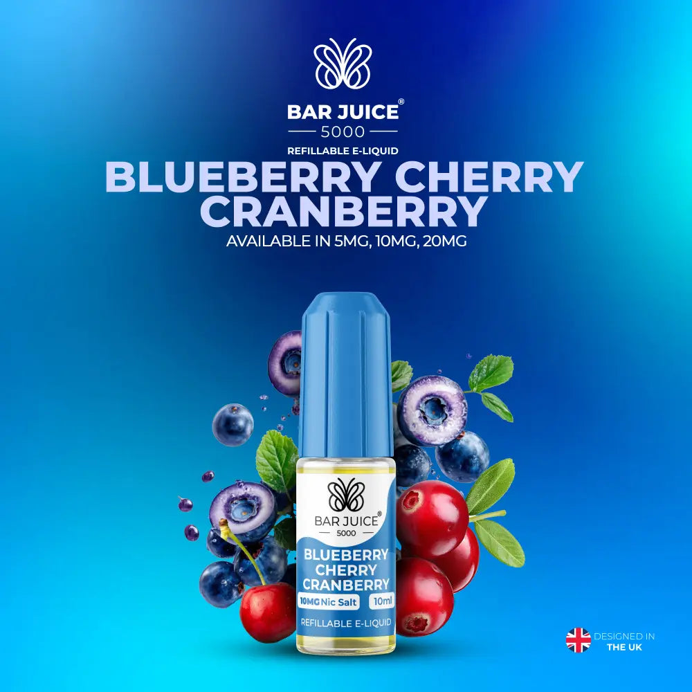 Bar Juice 5000 Blueberry Cherry Cranberry Nic Salt E-Liquid 10ml | 10 for £12