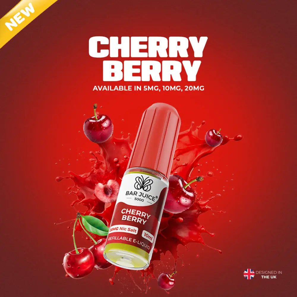 Bar Juice 5000 Cherry Berry Nic Salt E-Liquid 10ml | 10 for £12