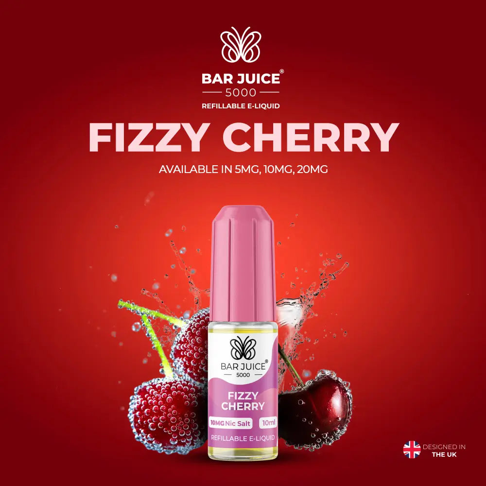 Bar Juice 5000 Fizzy Cherry Nic Salt E-Liquid 10ml | 10 for £12
