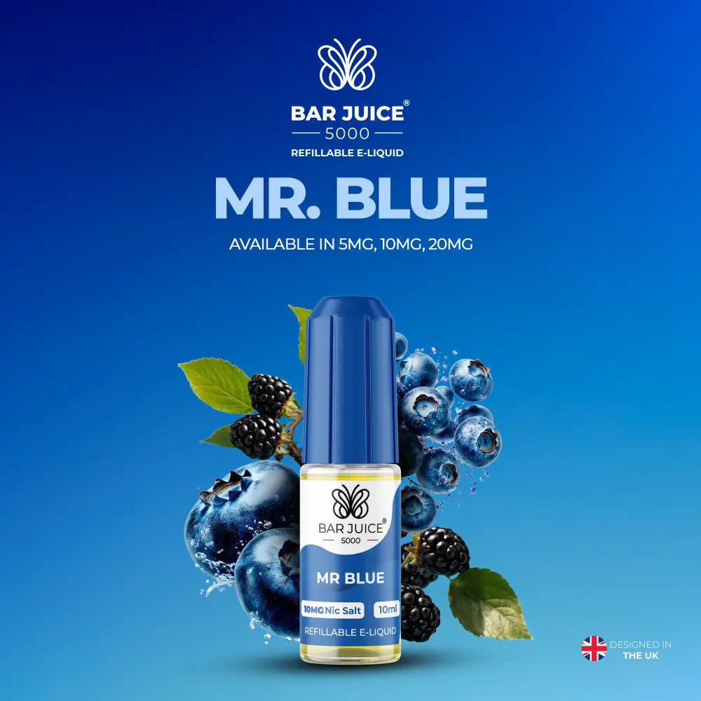 Bar Juice 5000 Mr Blue Nic Salt E-Liquid 10ml | 10 for £12