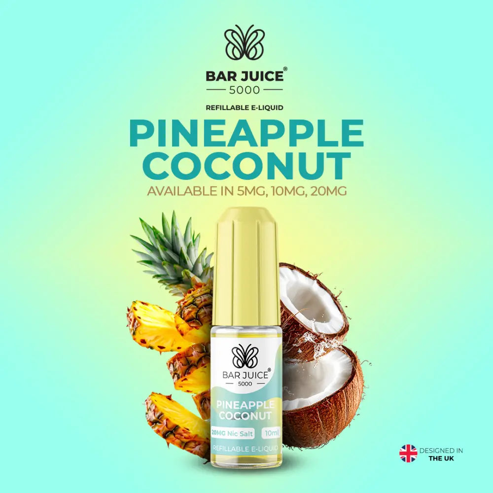 Bar Juice 5000 Pineapple Coconut Nic Salt E-Liquid 10ml | 10 for £12