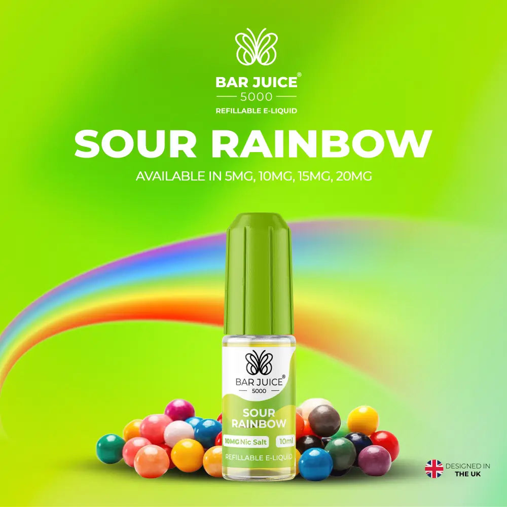 Bar Juice 5000 Sour Rainbow Nic Salt E-Liquid 10ml | 10 for £12
