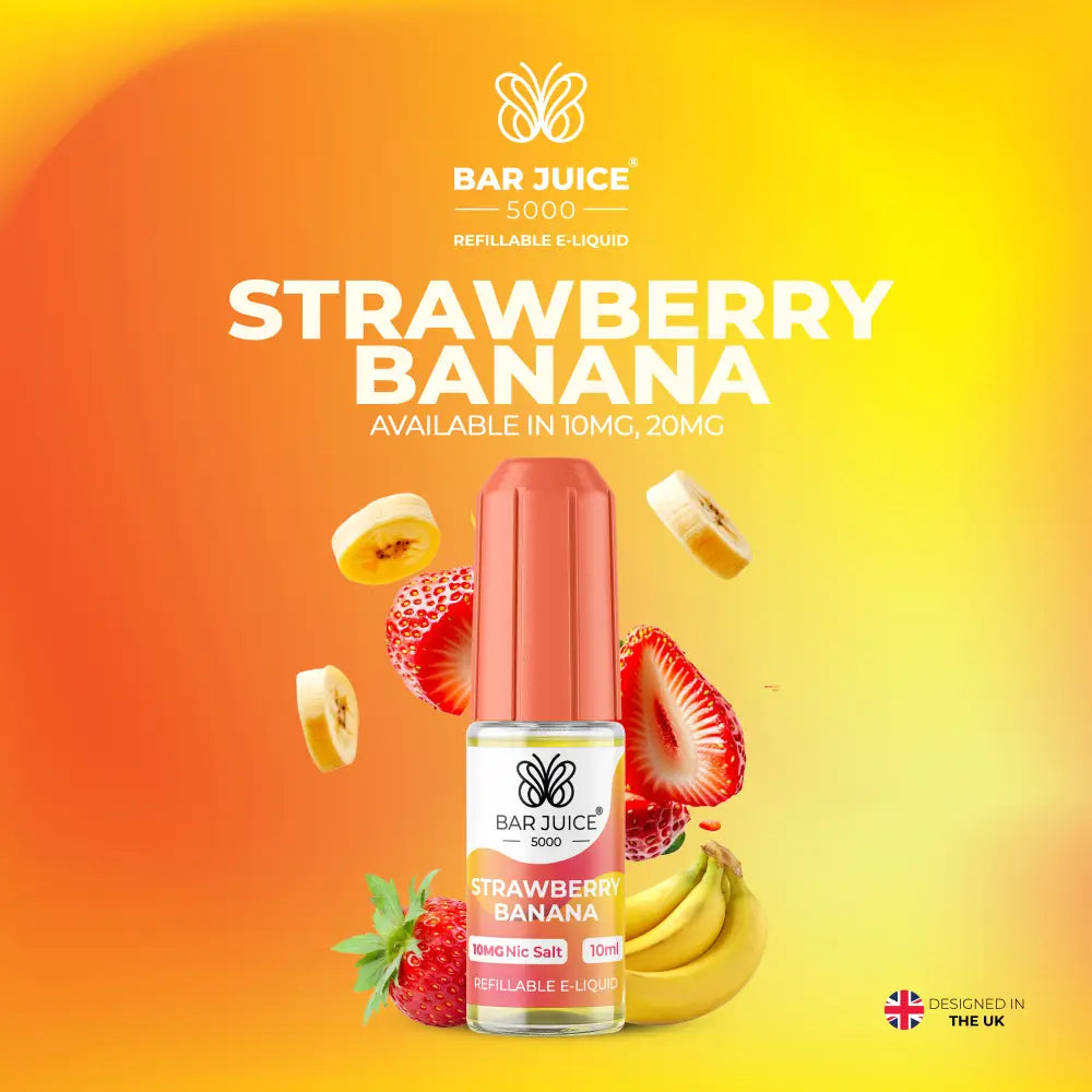 Bar Juice 5000 Strawberry Banana Nic Salt E-Liquid 10ml | 10 for £12