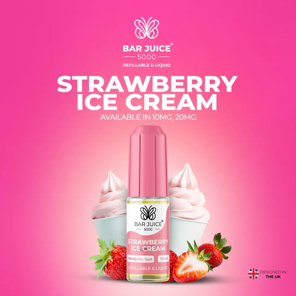 Bar Juice 5000 Strawberry Ice Cream Nic Salt E-Liquid 10ml