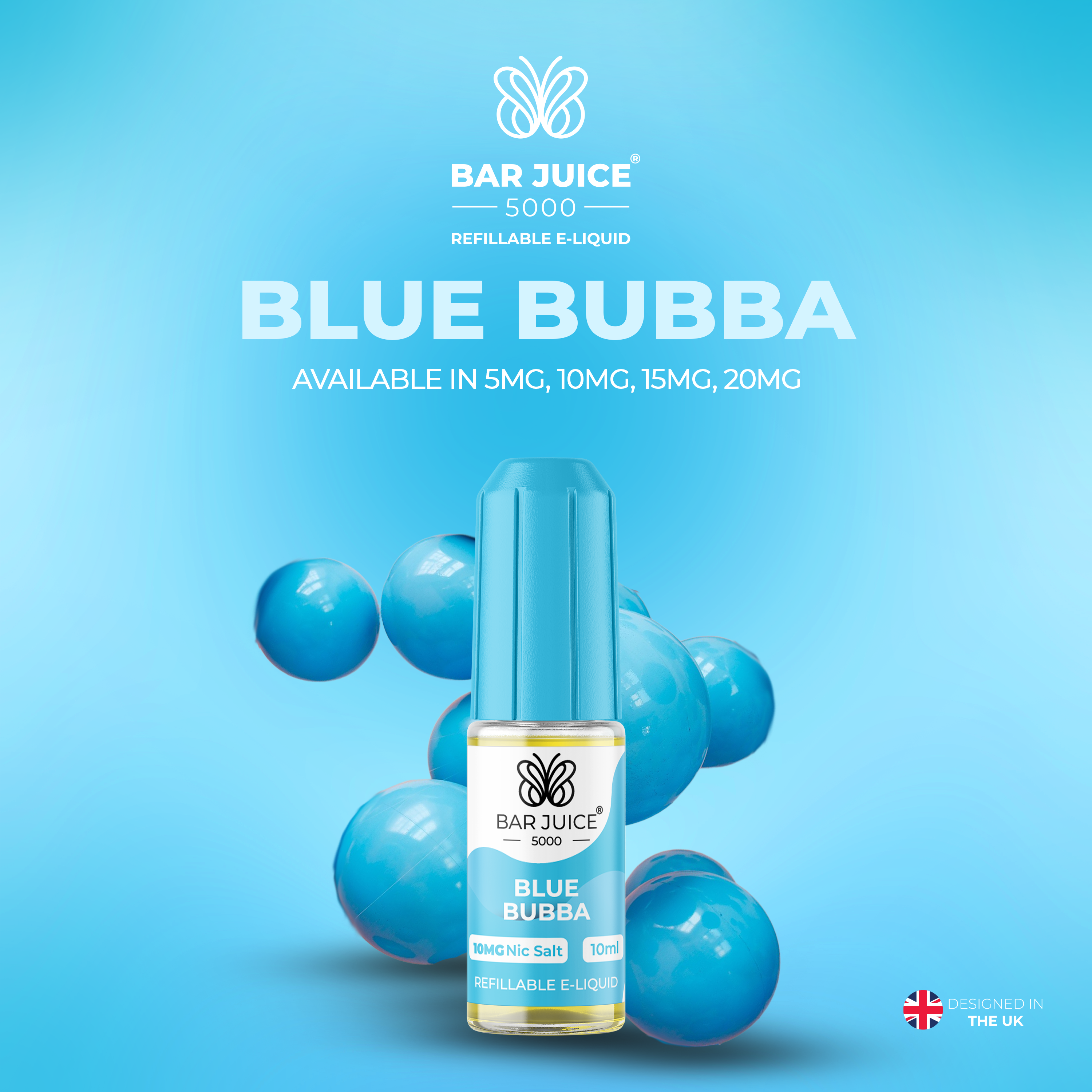 Bar Juice 5000 Blue Bubblegum Nic Salt E-Liquid 10ml