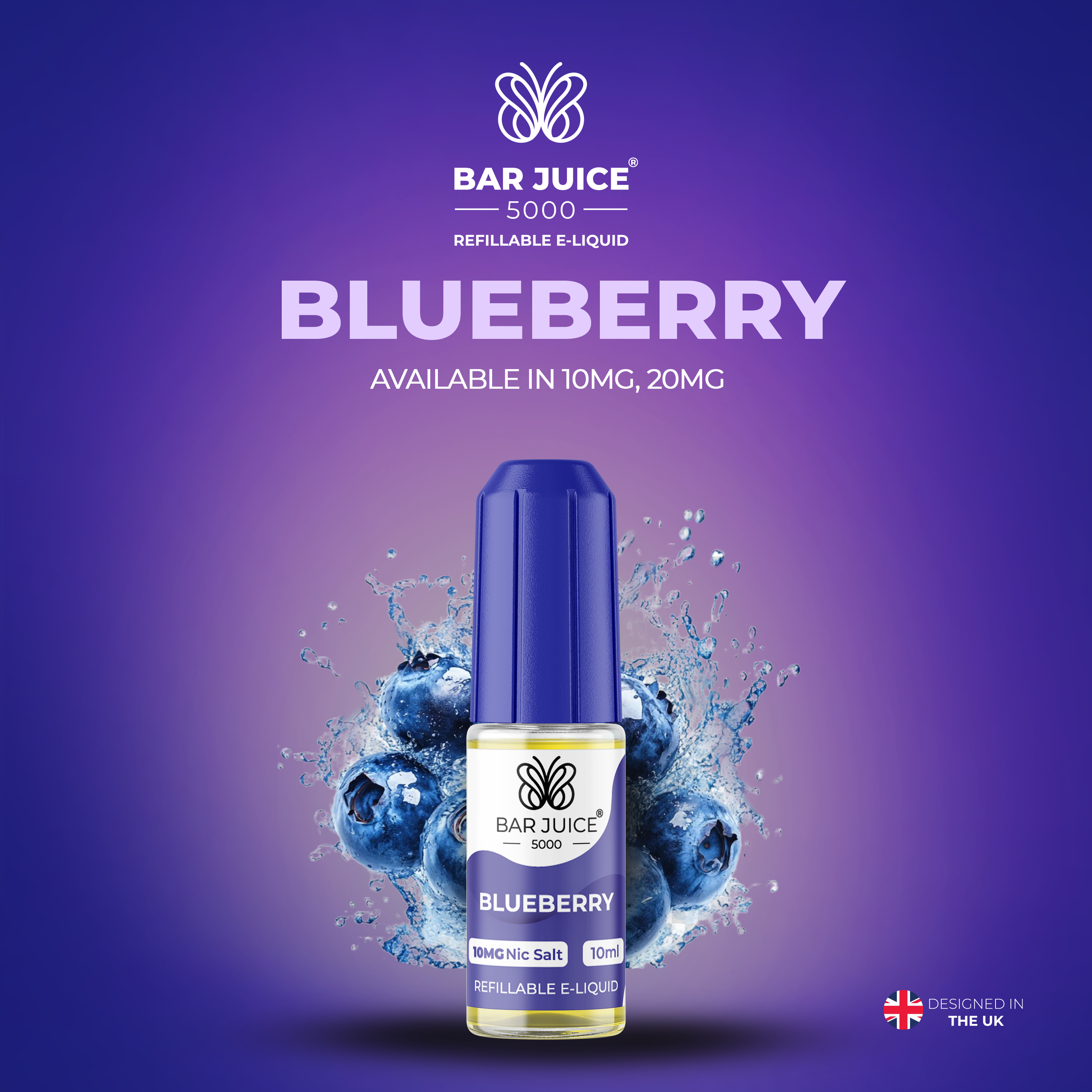 Bar Juice 5000 Blueberry Nic Salt E-Liquid 10ml