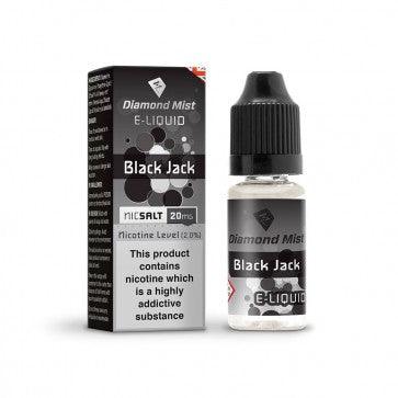 Diamond Mist Black Jack nic salt e-liquid 10ml 20mg bottle