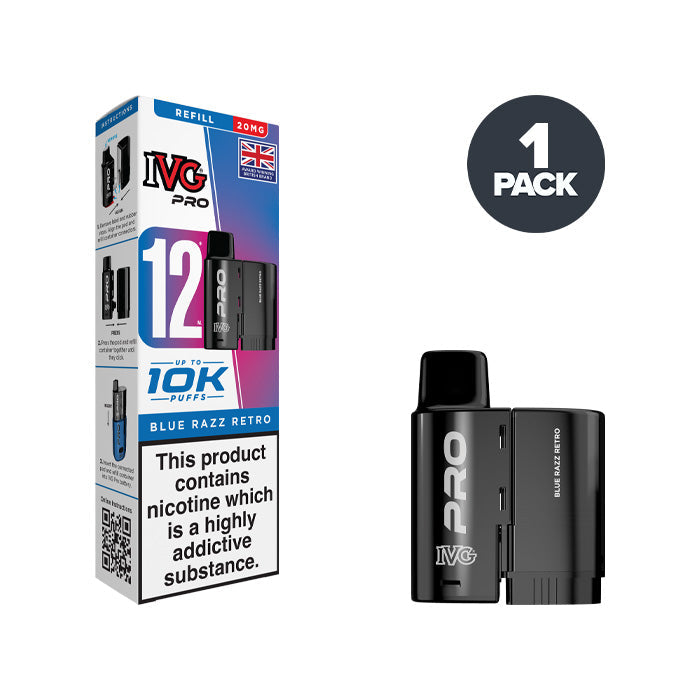 IVG Pro 12 replacement pods - Blue Razz Retro