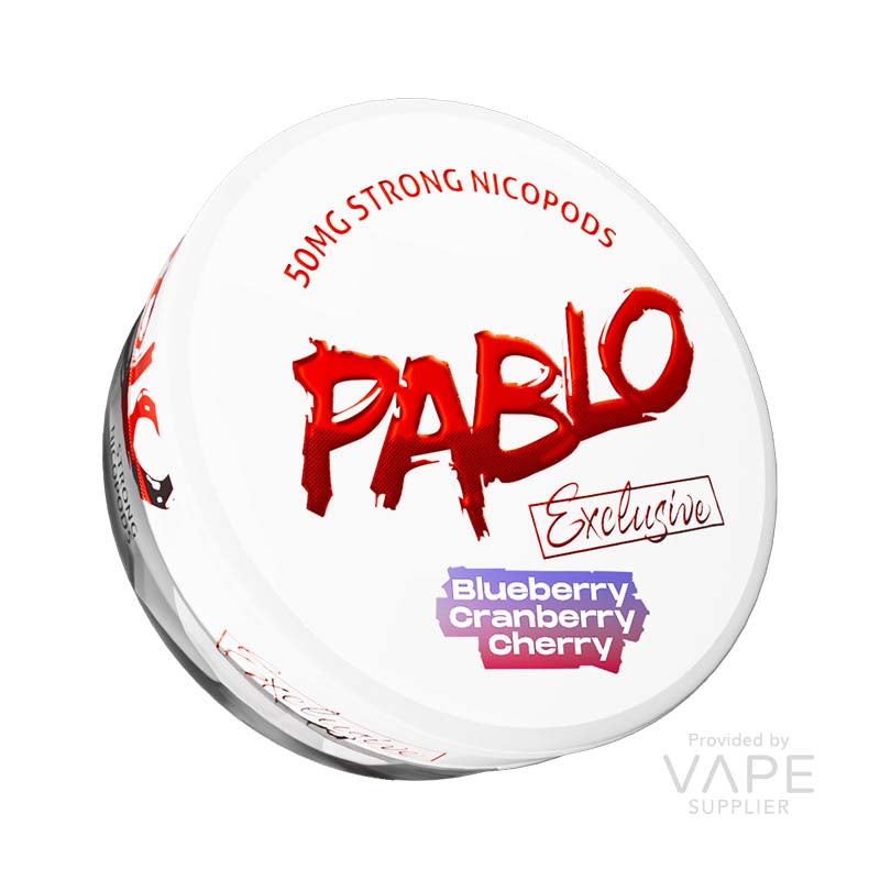 Pablo Blueberry Cranberry Cherry Nicotine Pouches – Exclusive – 50mg/g (30mg per pouch) – 20 pouches