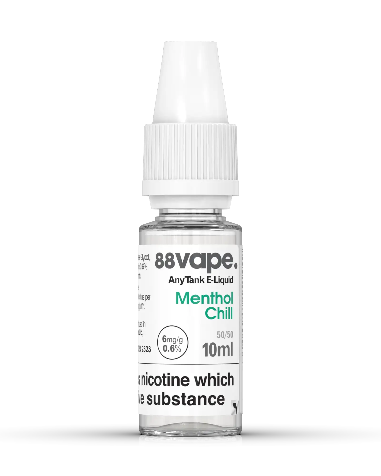 88Vape Menthol Chill 10ml e-liquid bottle – 6mg nicotine