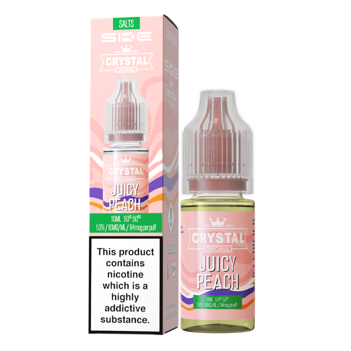 SKE Crystal Original Salts V2 Juicy Peach 10ml bottle