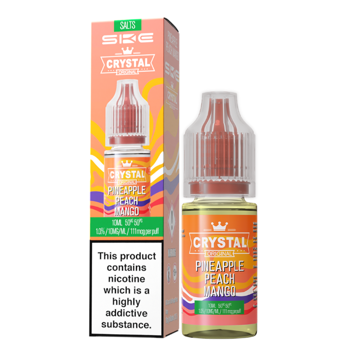 SKE Crystal Original Salts V2 Pineapple Peach Mango 10ml bottle