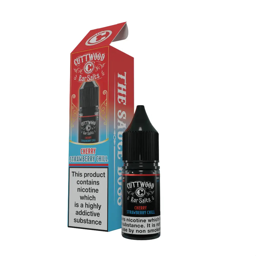 Cuttwood Bar Salts Cherry Strawberry Chill 10ml nicotine salt e-liquid product photo