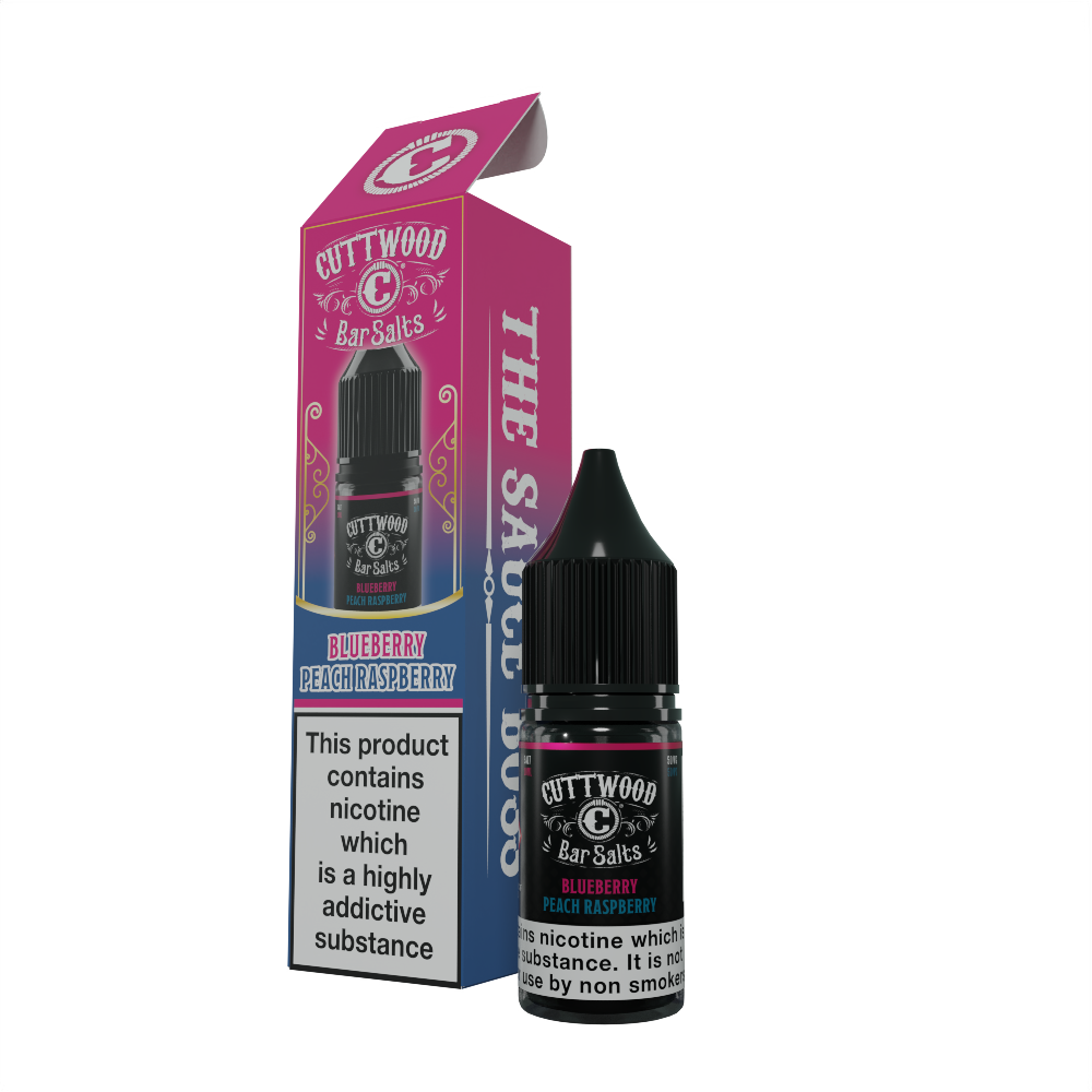 Cuttwood Bar Salts Blueberry Peach Raspberry 10ml nicotine salt e-liquid product photo